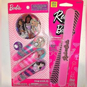 Barbie Girl Lip Gloss Set and Emery Board Bundle Gift Set